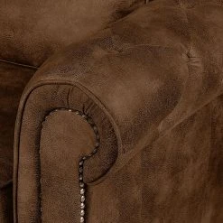 Ars manufacti Sofa Mallow (3- Sitzer) Antiklederoptik - Braun -Wohnzimmermöbel boutique en ligne sofa mallow 3 sitzer antiklederoptik braun 436259