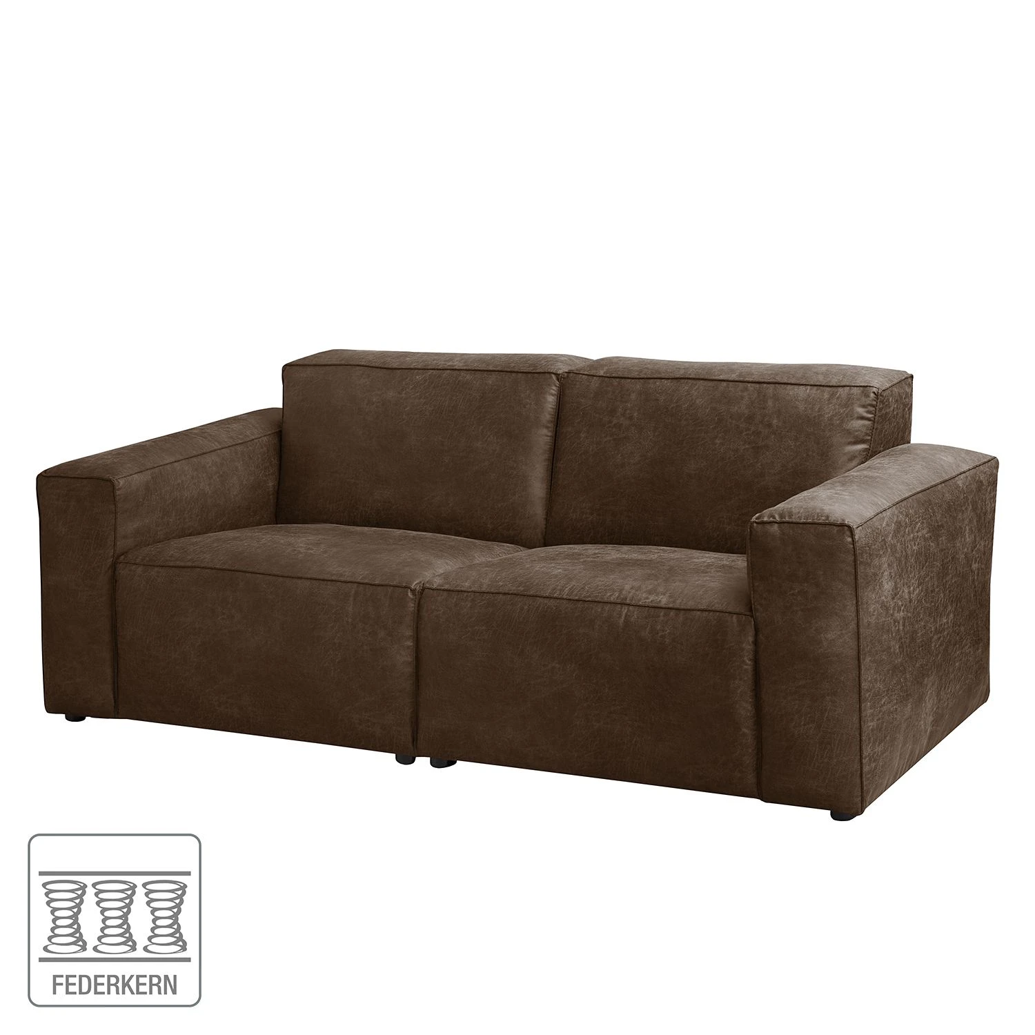 Ars manufacti Sofa Manchester (2-Sitzer) Antiklederloo - Braun 2 Ars manufacti Sofa Manchester (2-Sitzer) Antiklederloo - Braun – Bild 2