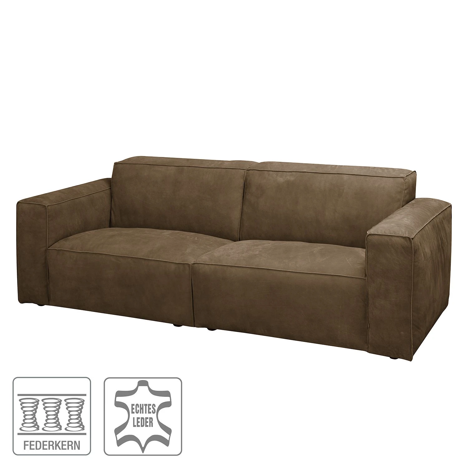 Ars manufacti Sofa Manchester (3-Sitzer) Echtleder - Braun 2 Ars manufacti Sofa Manchester (3-Sitzer) Echtleder - Braun – Bild 2