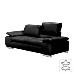 Wohnzimmermöbel boutique en ligne 11 Fredriks Sofa Masca (2-Sitzer) - Echtleder Schwarz