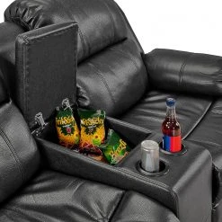 Modoform Kinosofa Mendis (2-Sitzer) - Schwarz -Wohnzimmermöbel boutique en ligne sofa mendis 2 sitzer kunstleder schwarz 3116813