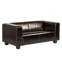 Maison Belfort Sofa Nespolo (2-Sitzer) - Kunstleder - Dunkelbraun -Wohnzimmermöbel boutique en ligne sofa nespolo 2 sitzer bycast kunstleder dunkelbraun 4576940