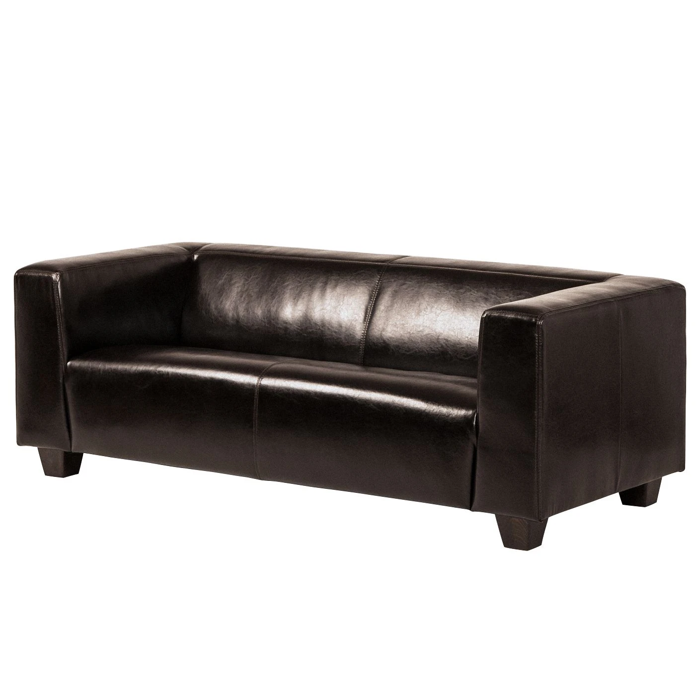 Maison Belfort Sofa Nespolo (3-Sitzer) - Kunstleder - Dunkelbraun 1 Maison Belfort Sofa Nespolo (3-Sitzer) - Kunstleder - Dunkelbraun