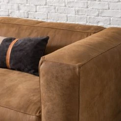 Ars manufacti Sofa Pentre (3-Sitzer) Echtleder - Hellbraun -Wohnzimmermöbel boutique en ligne sofa pentre 3 sitzer echtleder hellbraun 5181412