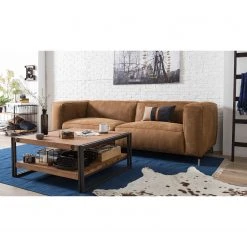 Ars manufacti Sofa Pentre (3-Sitzer) Echtleder - Hellbraun -Wohnzimmermöbel boutique en ligne sofa pentre 3 sitzer echtleder hellbraun 5181432