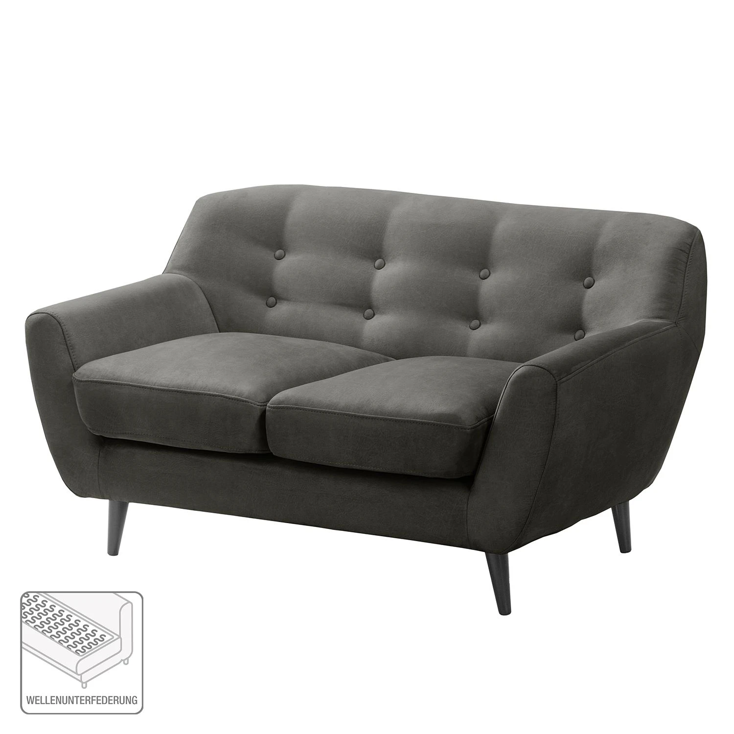 Ars manufacti Sofa Rometta (2-Sitzer) - Dunkelgrau 2 Ars manufacti Sofa Rometta (2-Sitzer) - Dunkelgrau – Bild 2
