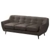 Ars manufacti Sofa Rometta (3-Sitzer) - Braungrau