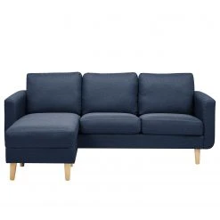 Mørteens Sofa Wyke IV (3-Sitzer mit Hocker) - Flachgewebe - Dunkelblau - Dunkelblau -Wohnzimmermöbel boutique en ligne sofa saluda 3 sitzer mit hocker flachgewebe dunkelblau 4723264