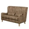 Ars Natura Sofa Shenton (3-Sitzer) Antiklederlook - Latte Macchiato