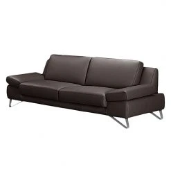 Loftscape Sofa Silvano (2,5-Sitzer) Kunstleder - Mocca - Ohne Kopfstütze