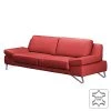 Loftscape Sofa Silvano (3-Sitzer) Echtleder - Kaminrot - Keine Funktion