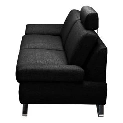 Loftscape Sofa Silvano (3-Sitzer) Webstoff Schwarz - Kopfstütze verstellbar -Wohnzimmermöbel boutique en ligne sofa silvano 3 sitzer webstoff schwarz 442407