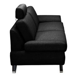 Loftscape Sofa Silvano (3-Sitzer) Webstoff Schwarz - Kopfstütze verstellbar -Wohnzimmermöbel boutique en ligne sofa silvano 3 sitzer webstoff schwarz 442408