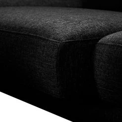 Loftscape Sofa Silvano (3-Sitzer) Webstoff Schwarz - Kopfstütze verstellbar -Wohnzimmermöbel boutique en ligne sofa silvano 3 sitzer webstoff schwarz 442412