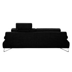 Loftscape Sofa Silvano (3-Sitzer) Webstoff Schwarz - Kopfstütze verstellbar -Wohnzimmermöbel boutique en ligne sofa silvano 3 sitzer webstoff schwarz 442414