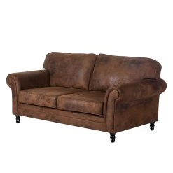 Ars manufacti Sofa Sombrero (3-Sitzer) - Antiklederoptik Dunkelbraun