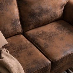 Ars manufacti Sofa Sombrero (3-Sitzer) - Antiklederoptik Dunkelbraun -Wohnzimmermöbel boutique en ligne sofa sombrero 3 sitzer antiklederoptik dunkelbraun 5092892