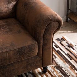 Ars manufacti Sofa Sombrero (3-Sitzer) - Antiklederoptik Dunkelbraun -Wohnzimmermöbel boutique en ligne sofa sombrero 3 sitzer antiklederoptik dunkelbraun 5092896