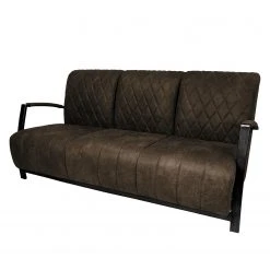 Ars manufacti Polstergarnitur Straid (3-2) - Braungrau -Wohnzimmermöbel boutique en ligne sofa straid 3 sitzer antiklederlook braungrau 4863776