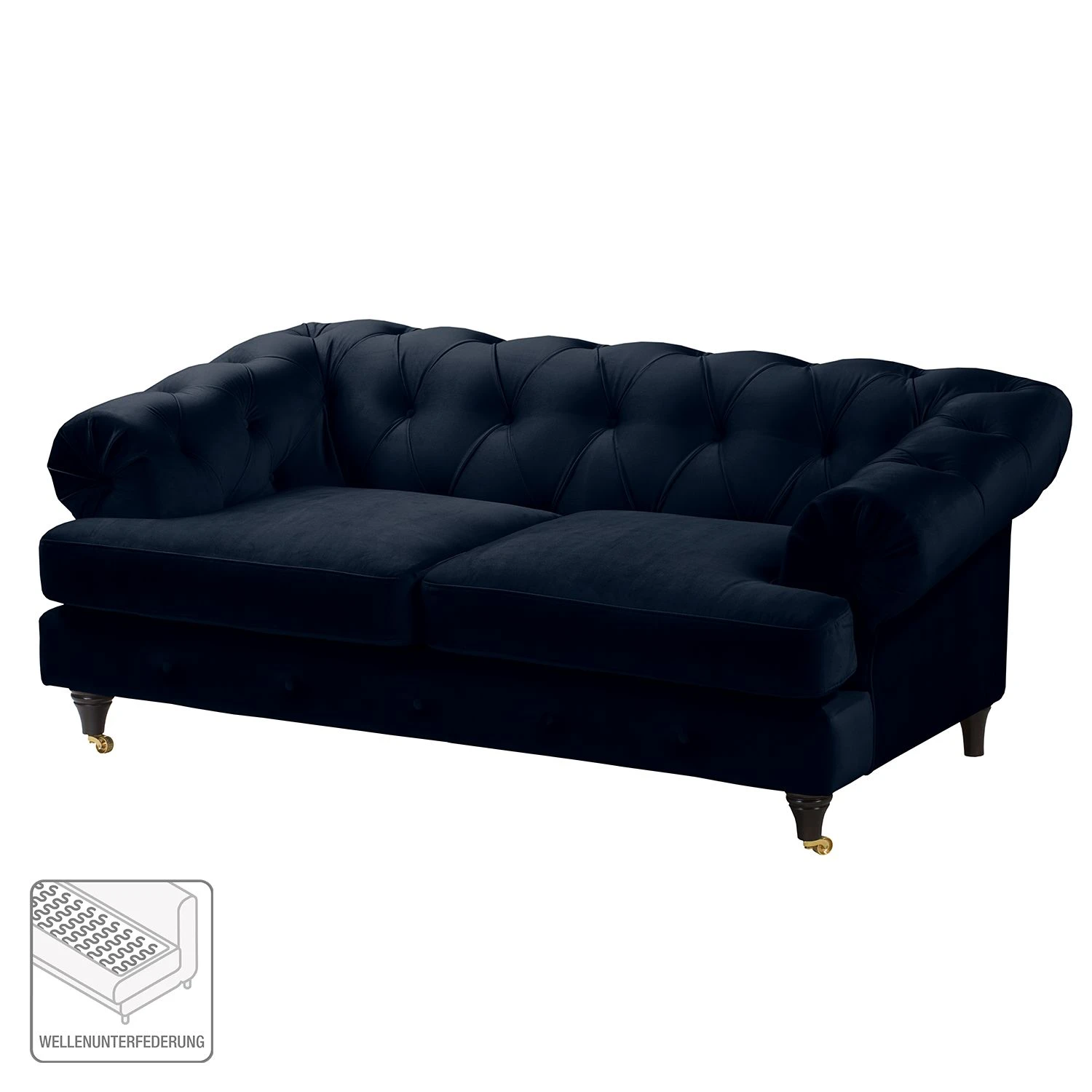 Jack & Alice Sofa Thory (2-Sitzer) - Dunkelblau 2 Jack & Alice Sofa Thory (2-Sitzer) - Dunkelblau – Bild 2