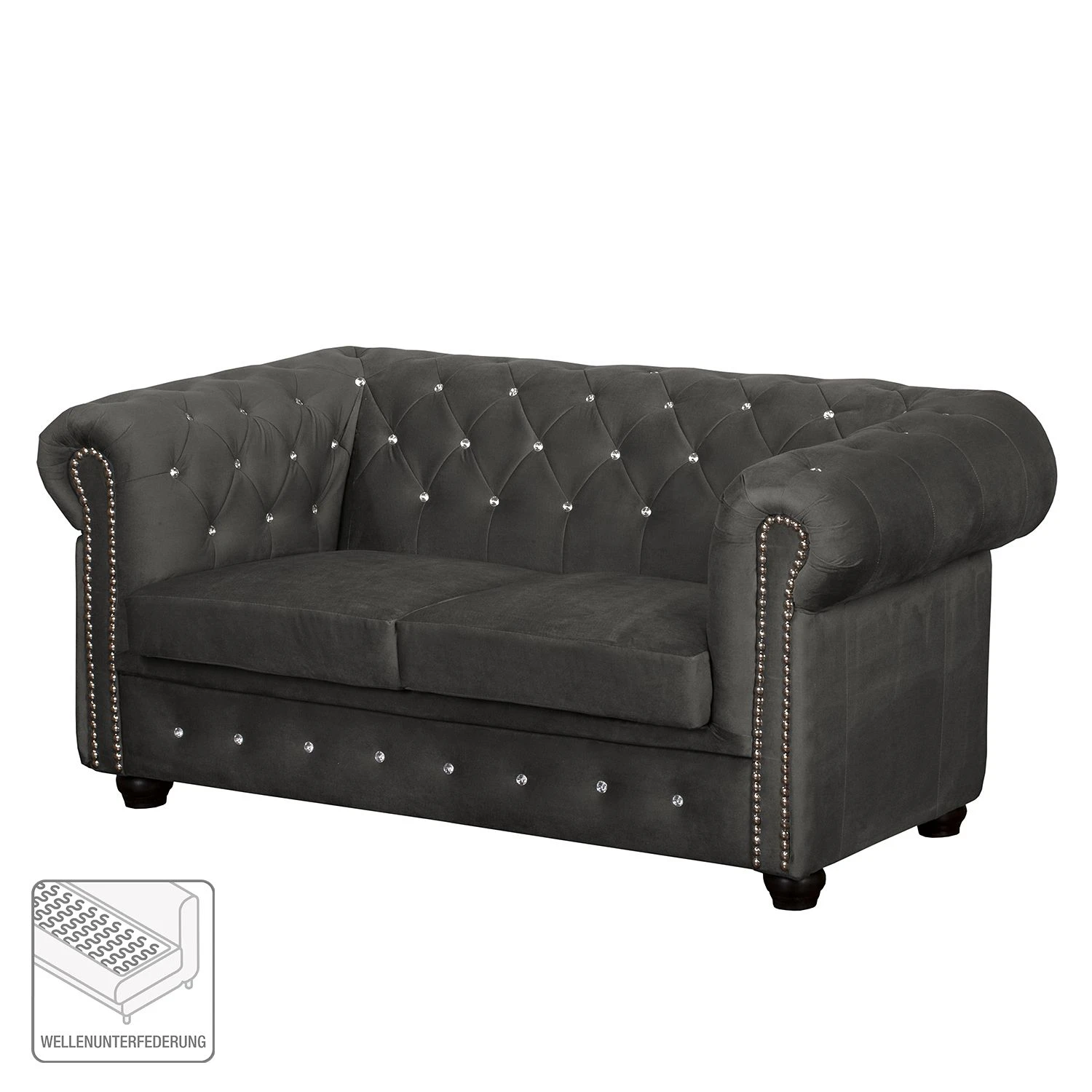 Jack & Alice Sofa Torquay I (2-Sitzer) Microfaser - Grau 2 Jack & Alice Sofa Torquay I (2-Sitzer) Microfaser - Grau – Bild 2
