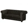 Jack & Alice Sofa Torquay I (3-Sitzer) Microfaser - Kokosnuss Braun