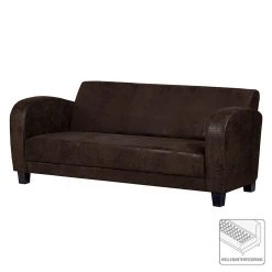 Ars manufacti Sofa Tullow (3-Sitzer) - Antiklederoptik Dunkelbraun