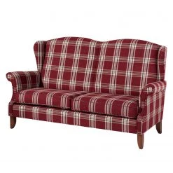 Max Winzer Sofa Verita (2,5-Sitzer) - Strukturstoff - Rot kariert