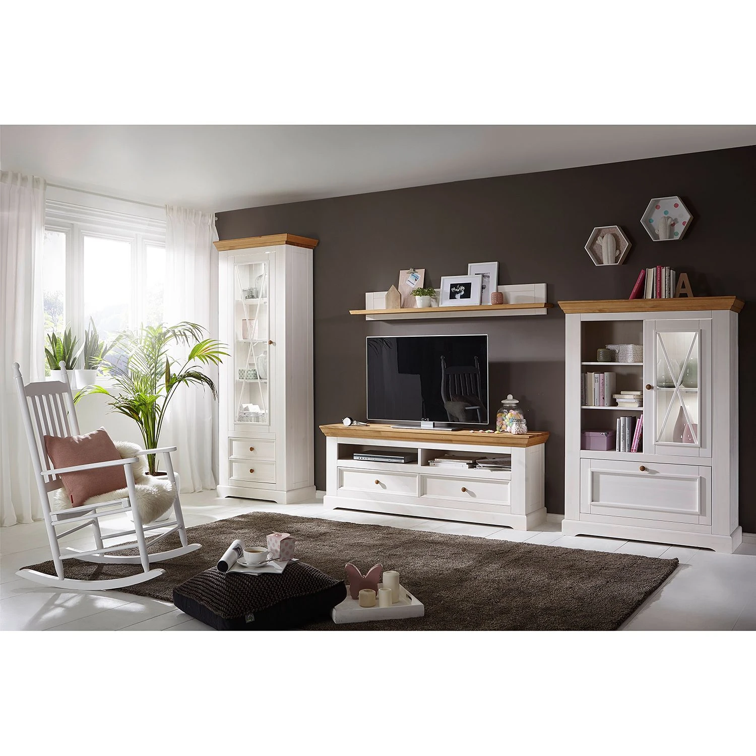 Maison Belfort Hochkommode Ummanz II - Kiefer massiv - Kiefer Weiß 2 Maison Belfort Hochkommode Ummanz II - Kiefer massiv - Kiefer Weiß – Bild 2