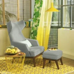 Tom Tailor Ohrensessel Cozy Webstoff (mit Hocker) - Granit -Wohnzimmermöbel boutique en ligne tom tailor 14 12 2016 teil 1 4430556