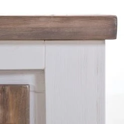 Maison Belfort TV-Lowboard Doral - Akazie teilmassiv - Braun / Weiß -Wohnzimmermöbel boutique en ligne tv lowboard doral akazie teilmassiv braun weiss 1962166