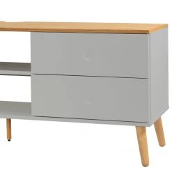 Tenzo TV-Lowboard Dot - Grau -Wohnzimmermöbel boutique en ligne tv lowboard dot eiche teilmassiv grau 4148272