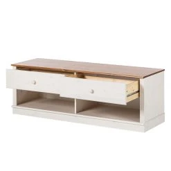 Maison Belfort TV-Lowboard Lillehammer I - Kiefer massiv - Kiefer Weiß / Kiefer Honig -Wohnzimmermöbel boutique en ligne tv lowboard lillehammer i kiefer massiv weiss kiefer 1649794