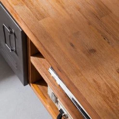 Ars manufacti TV-Lowboard Manchester - Akazie teilmassiv / Metall - Akazie / Anthrazit -Wohnzimmermöbel boutique en ligne tv lowboard manchester akazie massiv metall 4882680