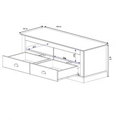Maison Belfort TV-Lowboard Neely I - Weiß / Grau 21 Maison Belfort TV-Lowboard Neely I - Weiß / Grau -Wohnzimmermöbel boutique en ligne tv lowboard neely i kiefer massiv kiefer 5094412