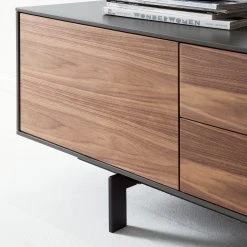 Studio Copenhagen TV-Lowboard Payara - Echtholzfurnier - Walnuss / Anthrazit -Wohnzimmermöbel boutique en ligne tv lowboard payara walnuss schwarz 4372772