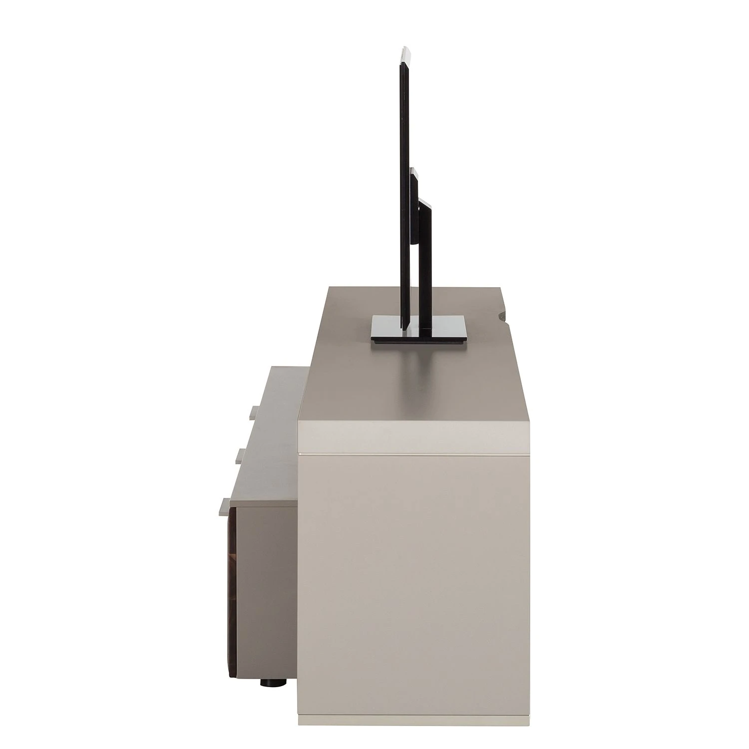 GWINNER TV-Lowboard Solano II - Nussbaum / Platingrau - Ausrichtung rechts - Ohne Beleuchtung 5 GWINNER TV-Lowboard Solano II - Nussbaum / Platingrau - Ausrichtung rechts - Ohne Beleuchtung – Bild 5