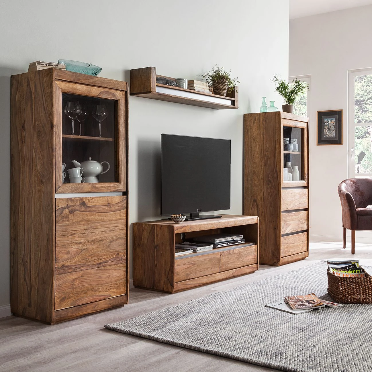 Ars Natura TV-Lowboard Tapurah I - Sheesham massiv 2 Ars Natura TV-Lowboard Tapurah I - Sheesham massiv – Bild 2