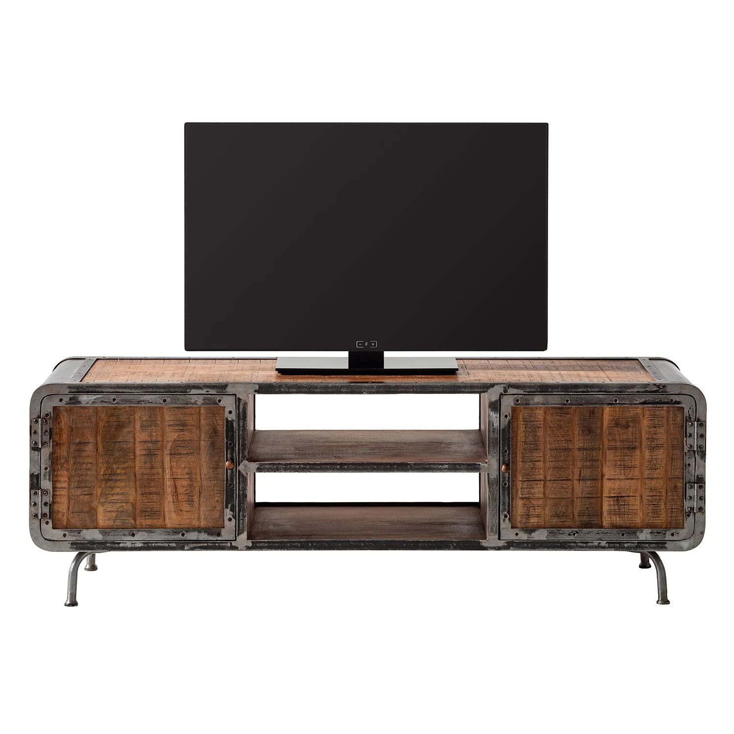 Ars manufacti TV-Lowboard Wharton I - Akazie teilmassiv / Stahl 3 Ars manufacti TV-Lowboard Wharton I - Akazie teilmassiv / Stahl – Bild 3