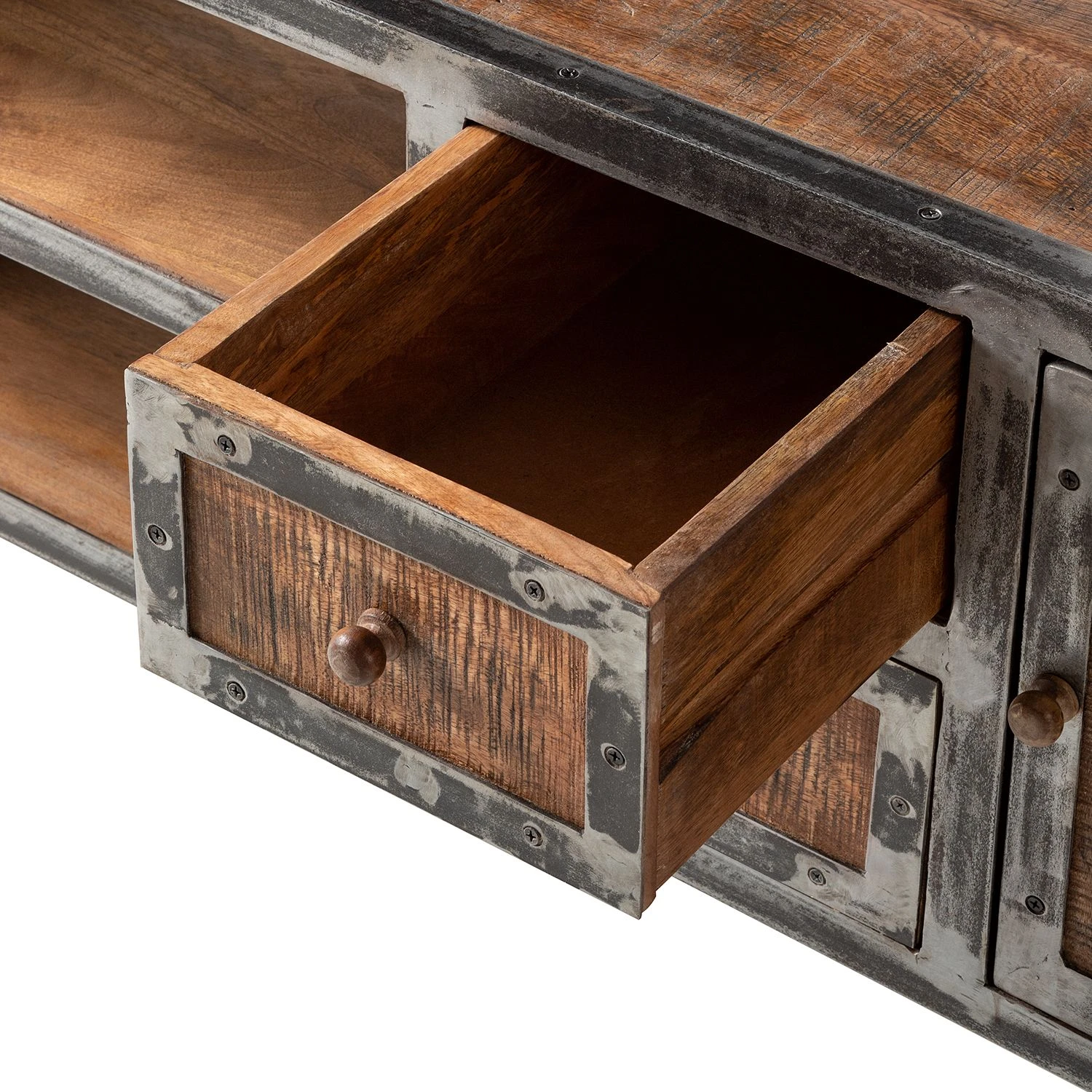 Ars manufacti TV-Lowboard Wharton II - Akazie teilmassiv / Stahl 9 Ars manufacti TV-Lowboard Wharton II - Akazie teilmassiv / Stahl – Bild 9