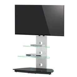 Jahnke TV-Rack CU-MR 50 (inkl. Beleuchtung) - Aluminium/Glas