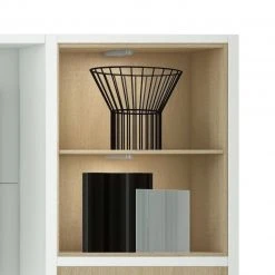 Loftscape TV-Wand Emporior II - Eiche Dekor / Weiß -Wohnzimmermöbel boutique en ligne tv wand emporior ii inkl beleuchtung eiche dekor weiss 1555818