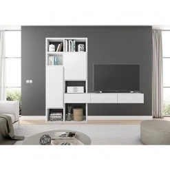 Loftscape TV-Wand Emporior IV - Cremeweiß - Breite: 249 cm