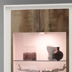 LC Spa Vitrinenschrank Forenza - Hellbraun / Weiß -Wohnzimmermöbel boutique en ligne vitrine forenza 4254676