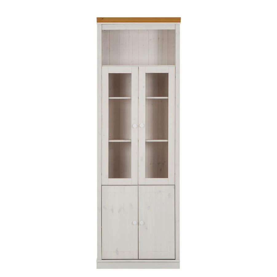 Maison Belfort Standvitrine Lillehammer - Kiefer massiv - Kiefer Weiß / Kiefer Honig 2 Maison Belfort Standvitrine Lillehammer - Kiefer massiv - Kiefer Weiß / Kiefer Honig – Bild 2