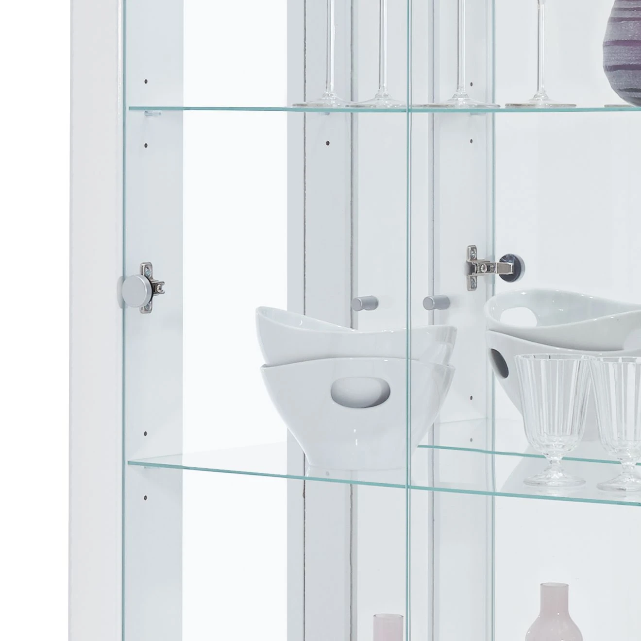 Fredriks Vitrine Nysa - Inkl. Beleuchtung - Hochglanz Weiß 5 Fredriks Vitrine Nysa - Inkl. Beleuchtung - Hochglanz Weiß – Bild 5