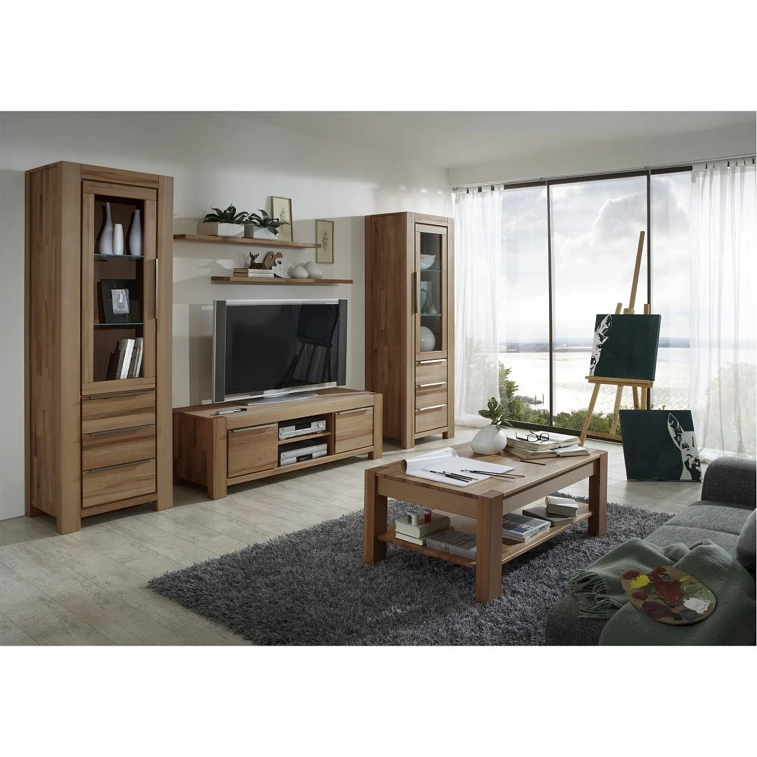 Ars Natura Vitrine Pia I - Wildeiche massiv - geölt 2 Ars Natura Vitrine Pia I - Wildeiche massiv - geölt – Bild 2