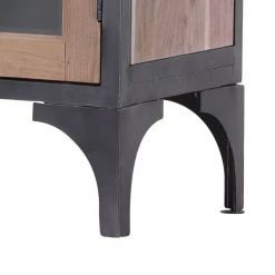 Ars manufacti Vitrinenschrank Ceriana - Akazie massiv / Metall - Akazie / Schwarz -Wohnzimmermöbel boutique en ligne vitrinenschrank ceriana akazie massiv metall akazie schwarz 4419200