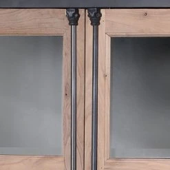 Ars manufacti Vitrinenschrank Ceriana - Akazie massiv / Metall - Akazie / Schwarz -Wohnzimmermöbel boutique en ligne vitrinenschrank ceriana akazie massiv metall akazie schwarz 4419204