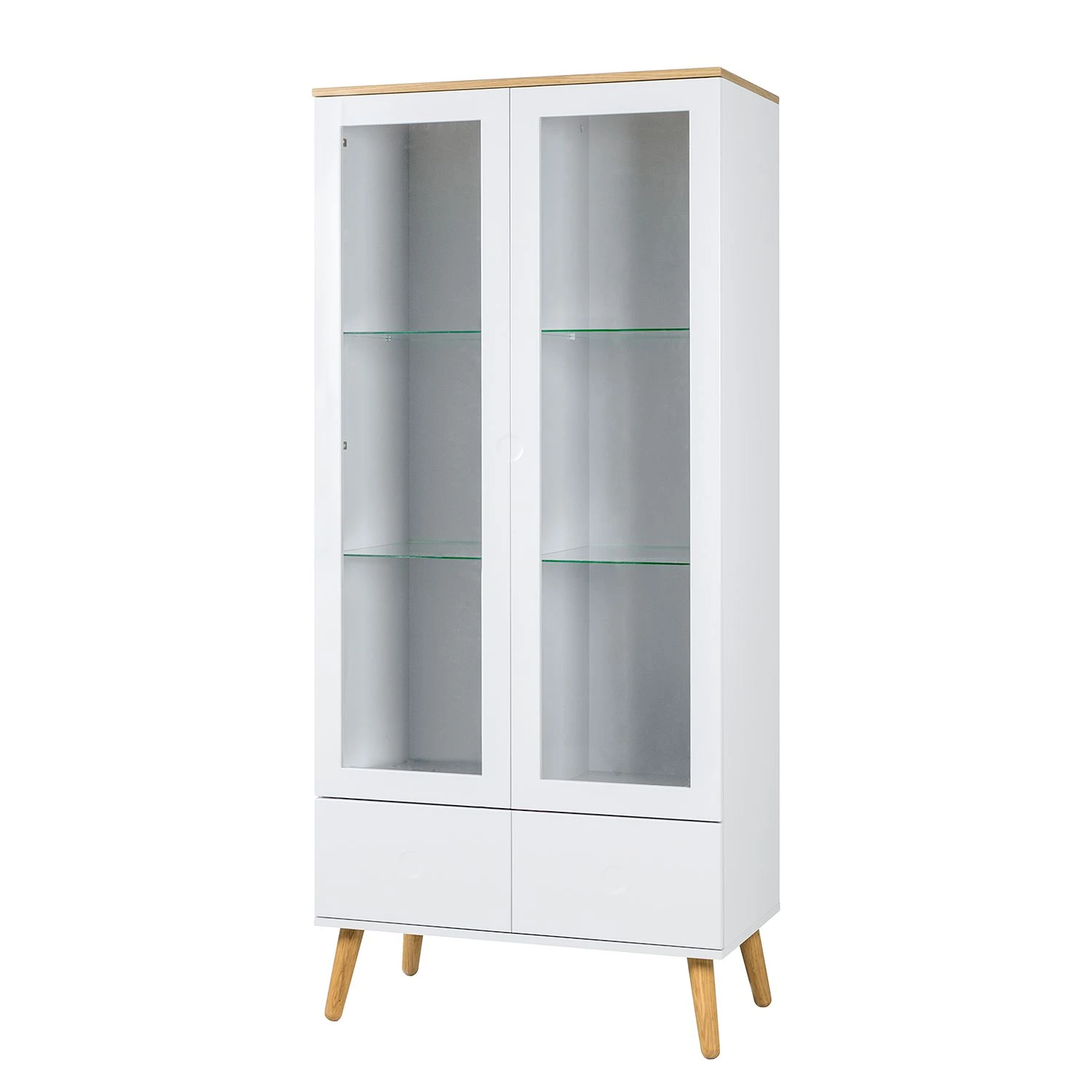 Tenzo Vitrinenschrank Dot - Weiß 1 Tenzo Vitrinenschrank Dot - Weiß